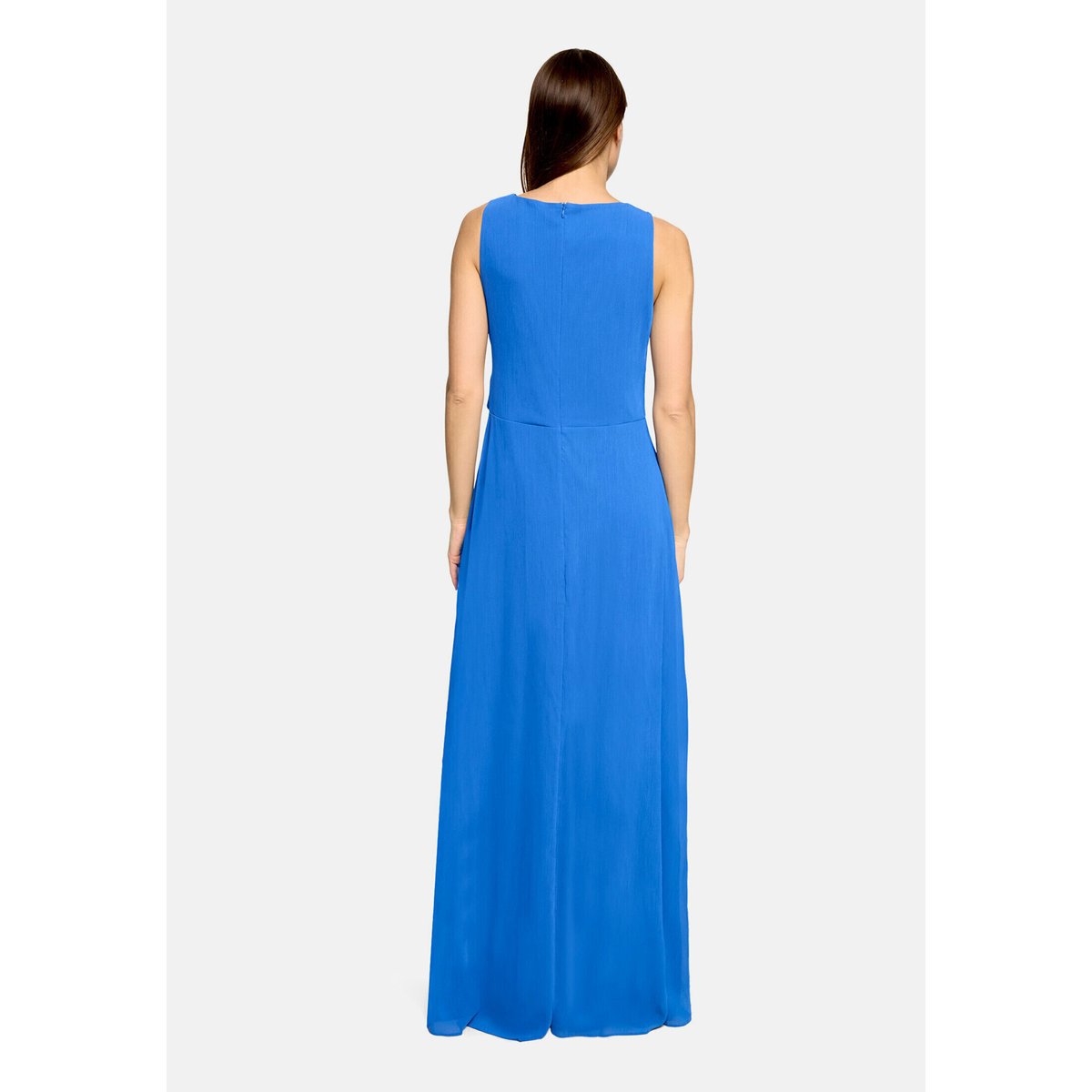 Robe de soirée à volant persian blue, VERA MONT