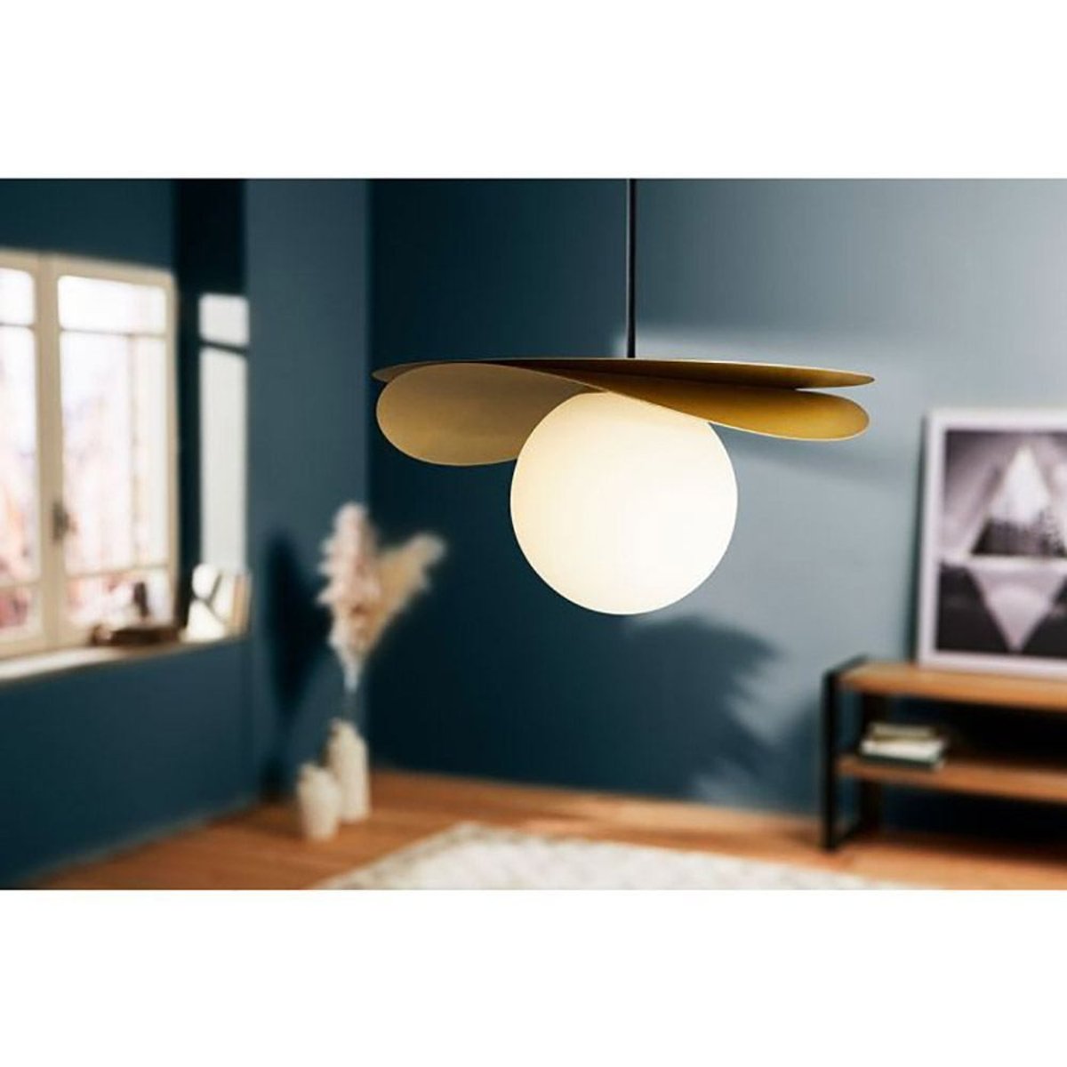 Suspension métal verre Demoiselle D22 blanc, DECORATIE