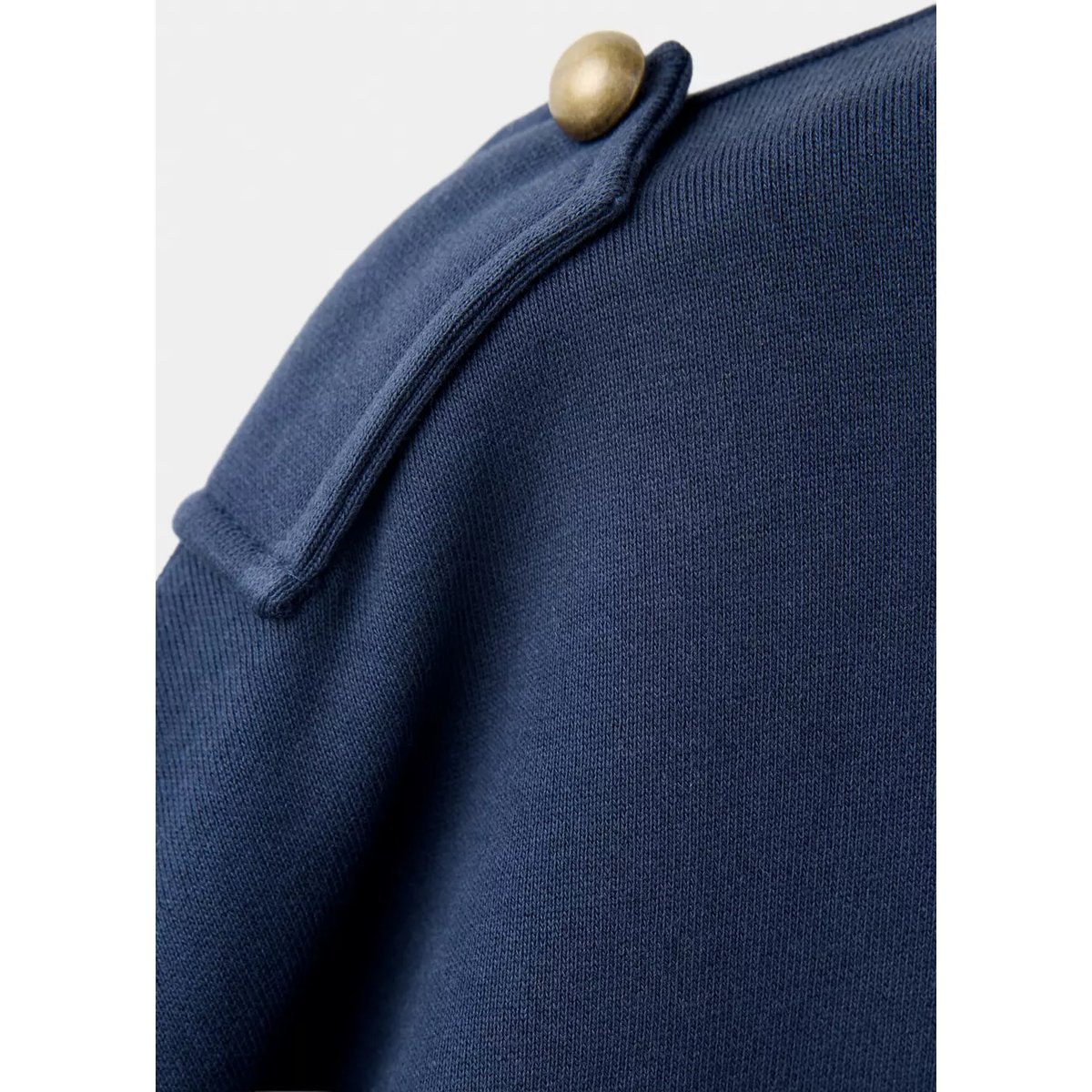 Sweat coton détail boutons bleu marine, MANGO TEEN