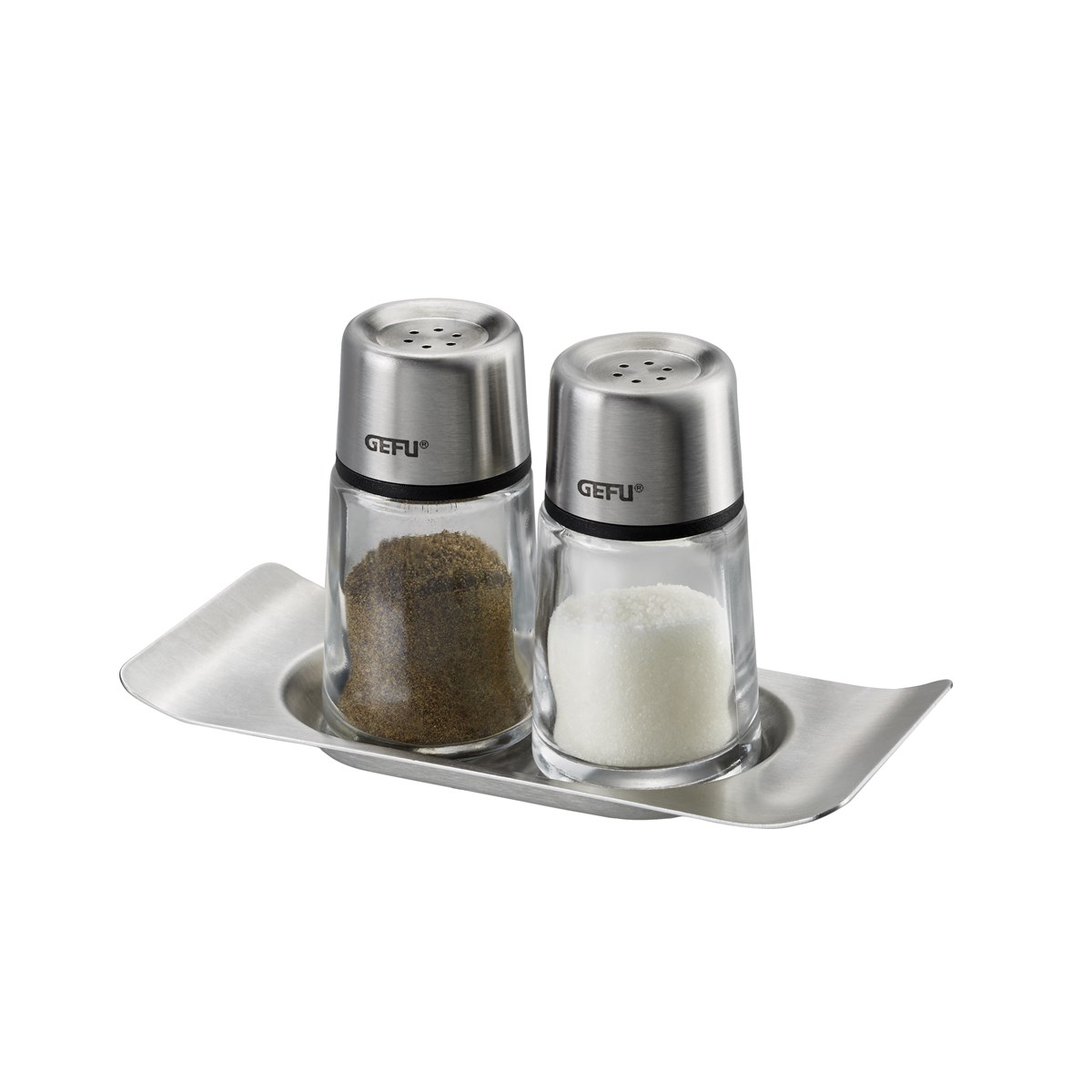 Ensemble salière et poivrière BRUNCH argent, GEFU