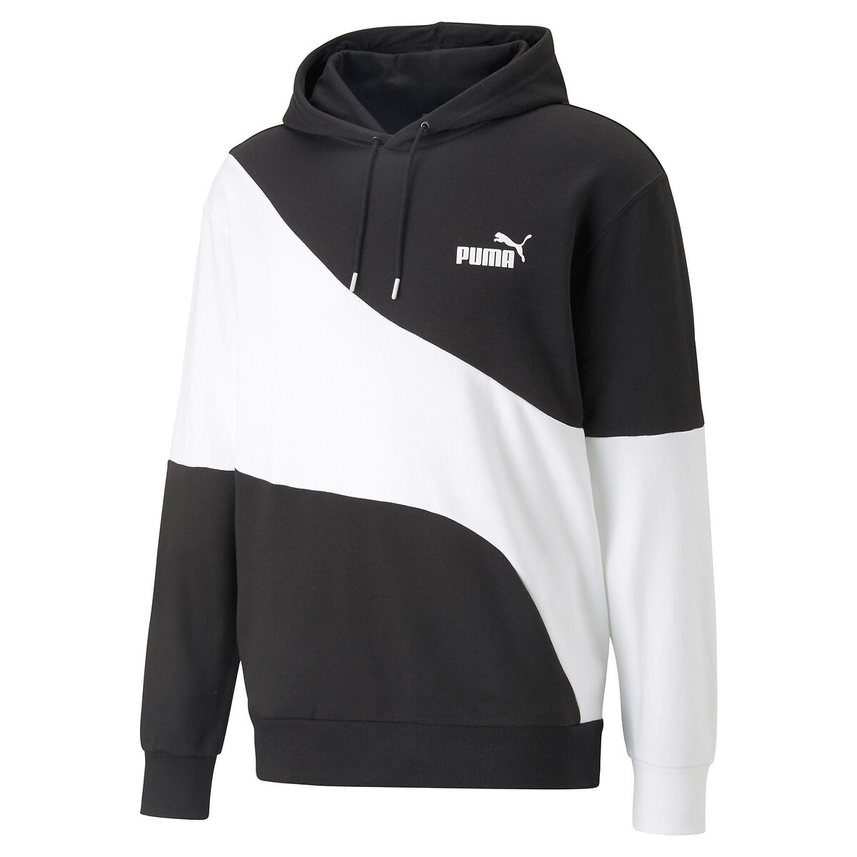 Sweat à capuche Power noir/blanc, PUMA