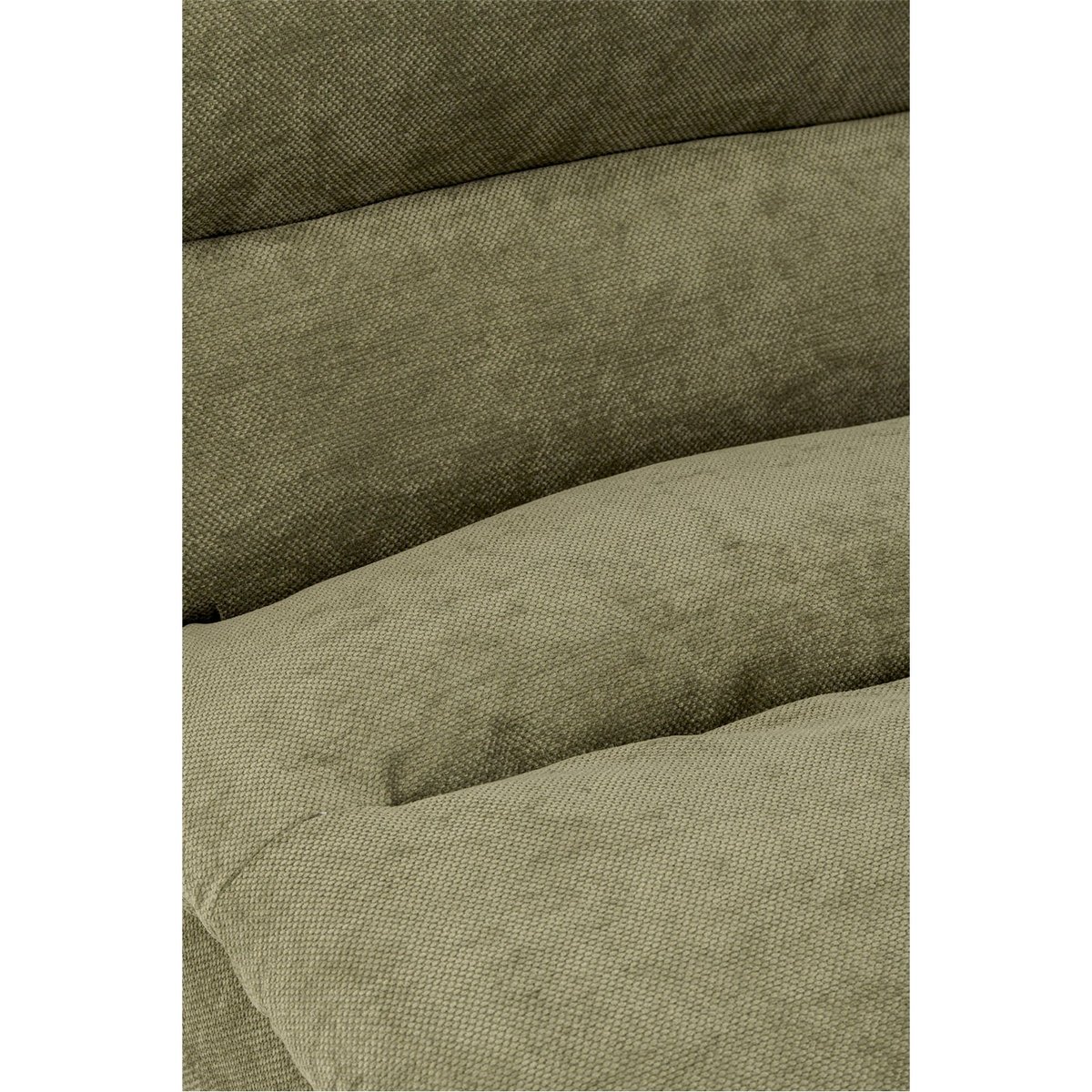Chaise longue en tissu moelleux vert, RECOLLECTION