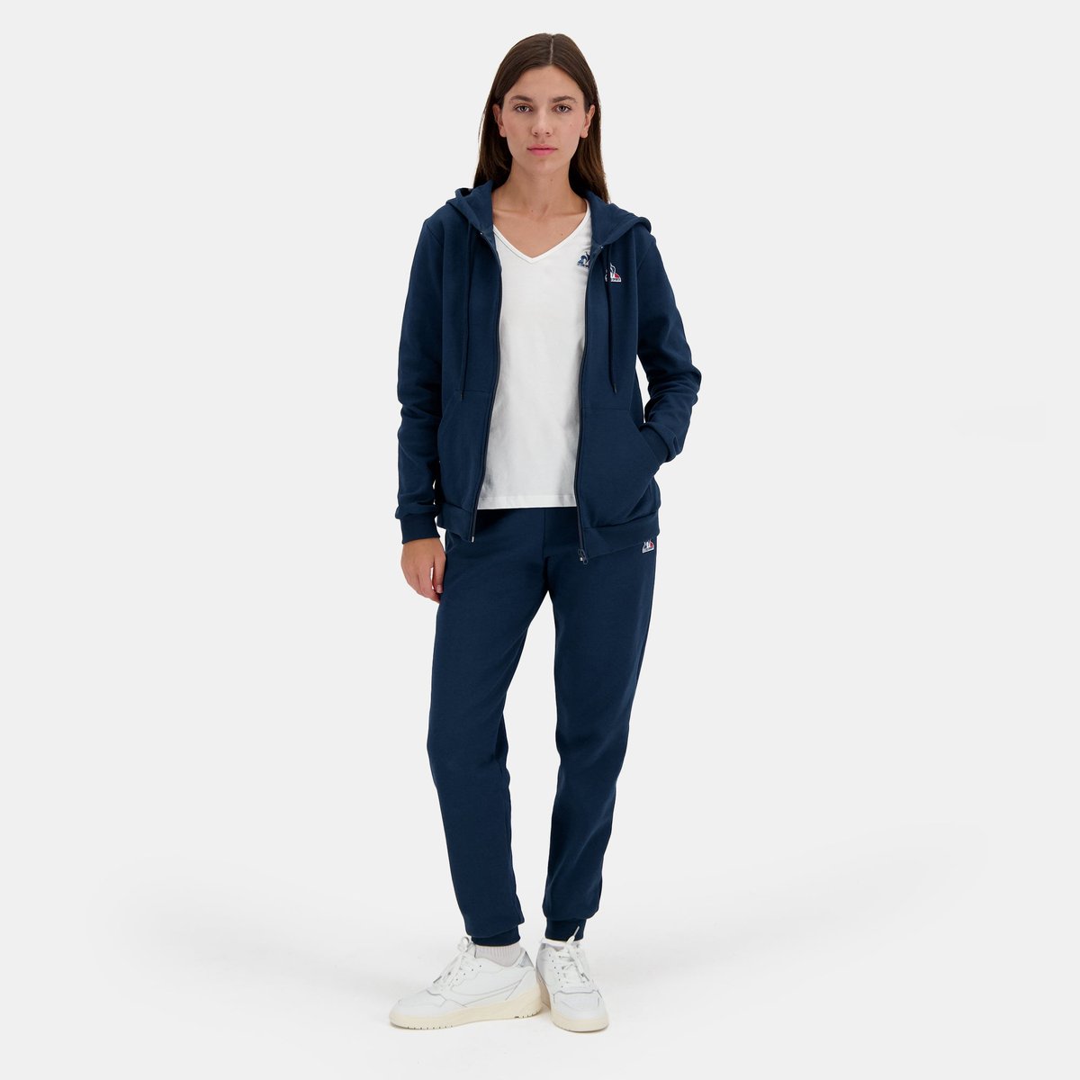 Veste zippée à capuche Essentiel en double face Essentiels victory blue, LE COQ SPORTIF