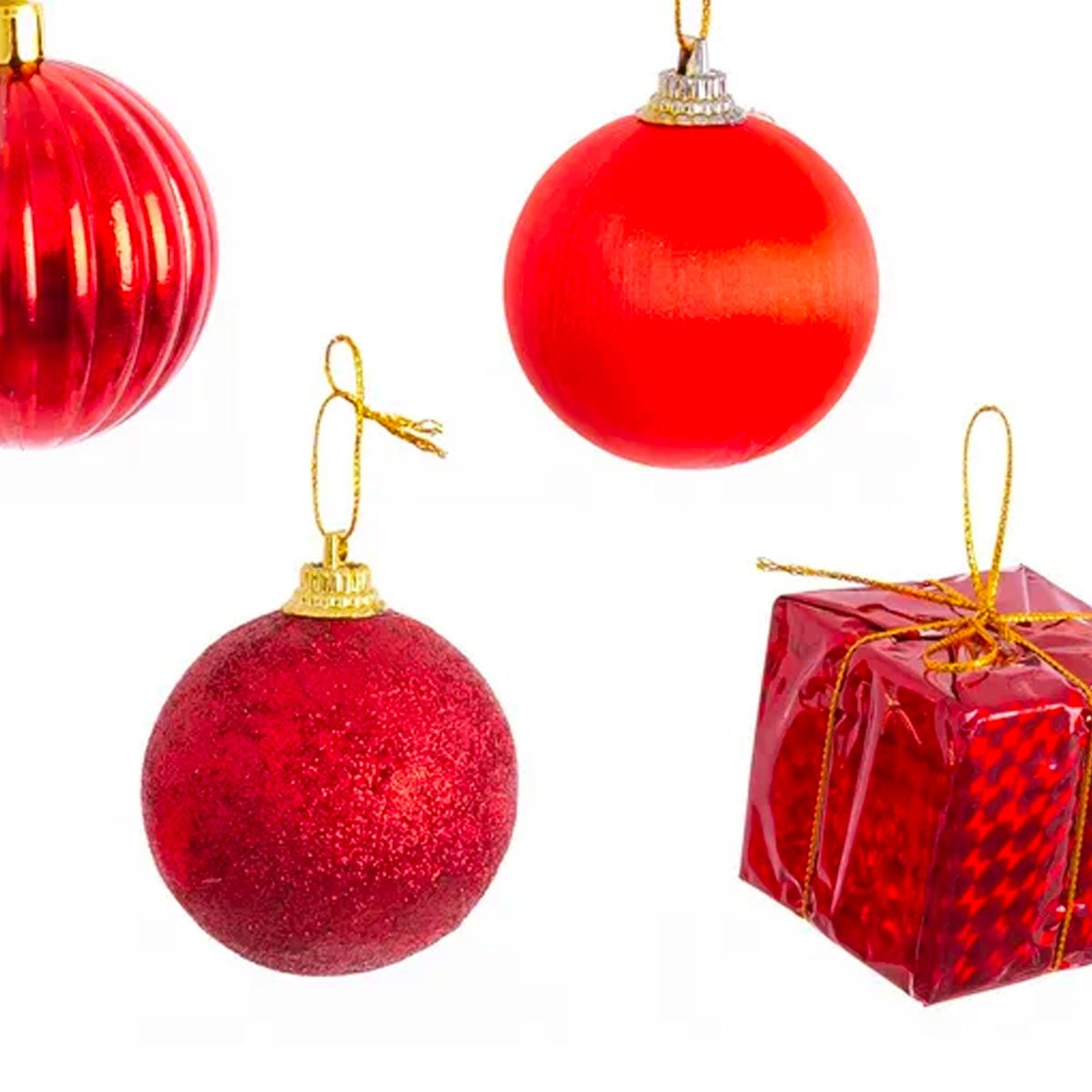Set de 20 boules de Noël rouges - 4cm rouge, WADIGA