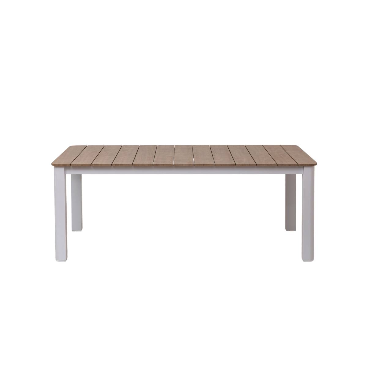Table de jardin en aluminium AYDEN blanc, MADE IN MEUBLES