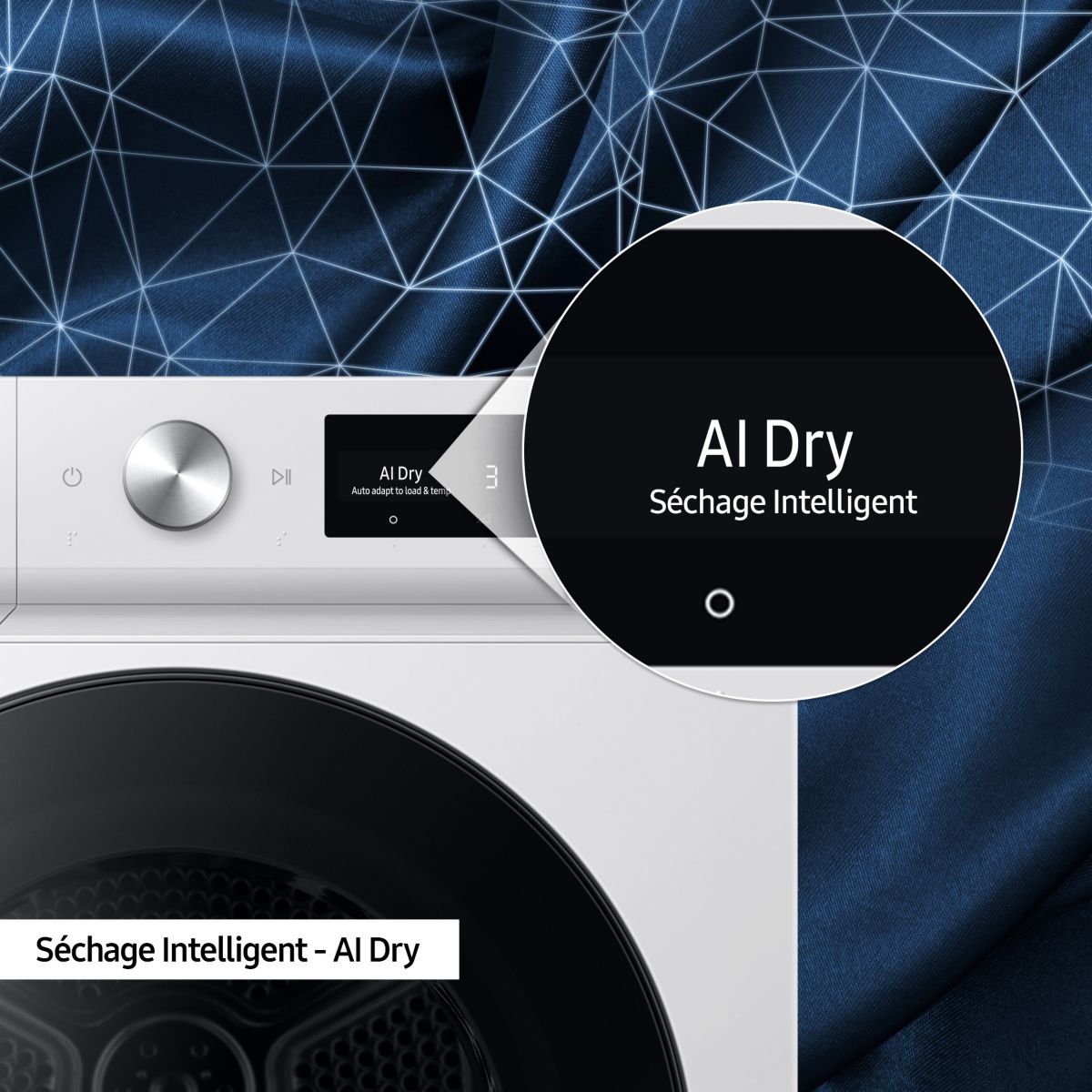 Sèche linge pompe à chaleur DV90BB7445GWS3 Bespoke AI blanc, SAMSUNG
