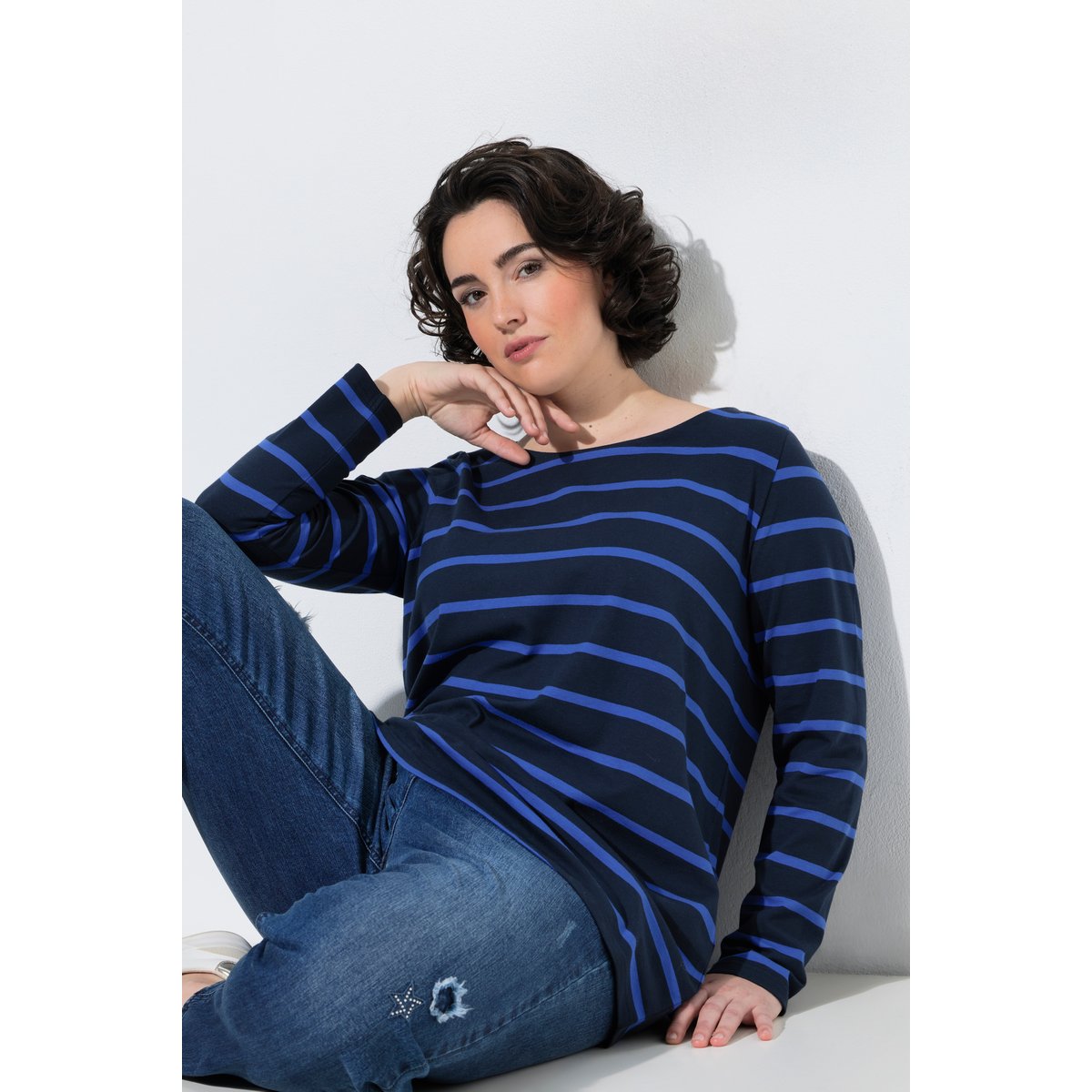 T-shirt rayé marine, ULLA POPKEN