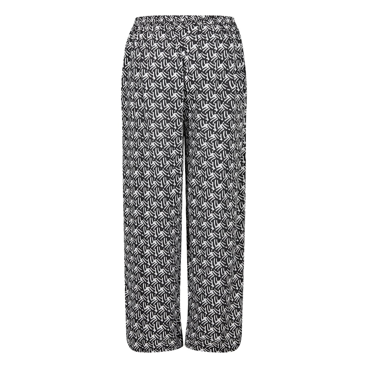 Casual pants imprimé black/moonstruck retro print, KAFFE