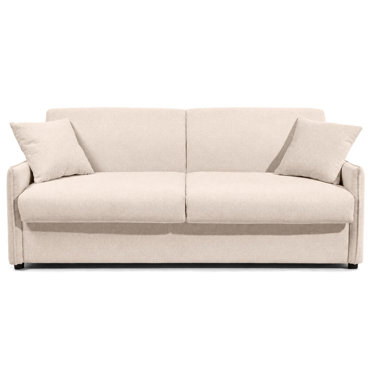 Canapé lit 3pl convertible couchage quotidien, ADELE beige, BEST MOBILIER