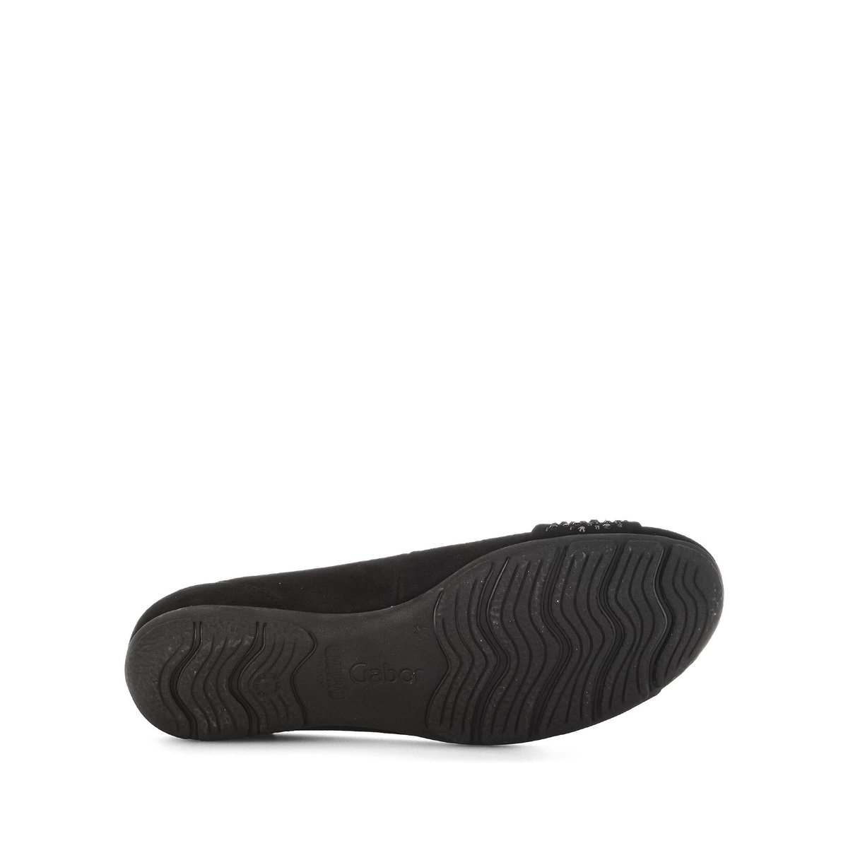 Ballerines en cuir à talon décroché noir velours, GABOR