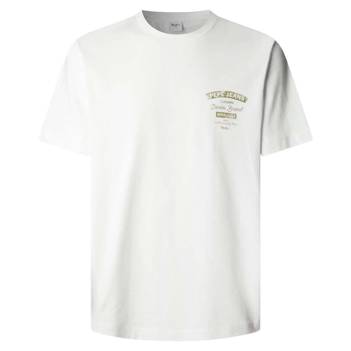 T-Shirt Coupe Regular Avec Logo blanc cassé, PEPE JEANS