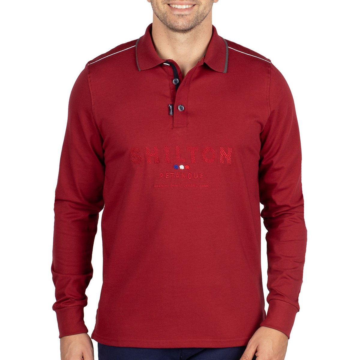 Polo french spirit pétanque rouge, SHILTON