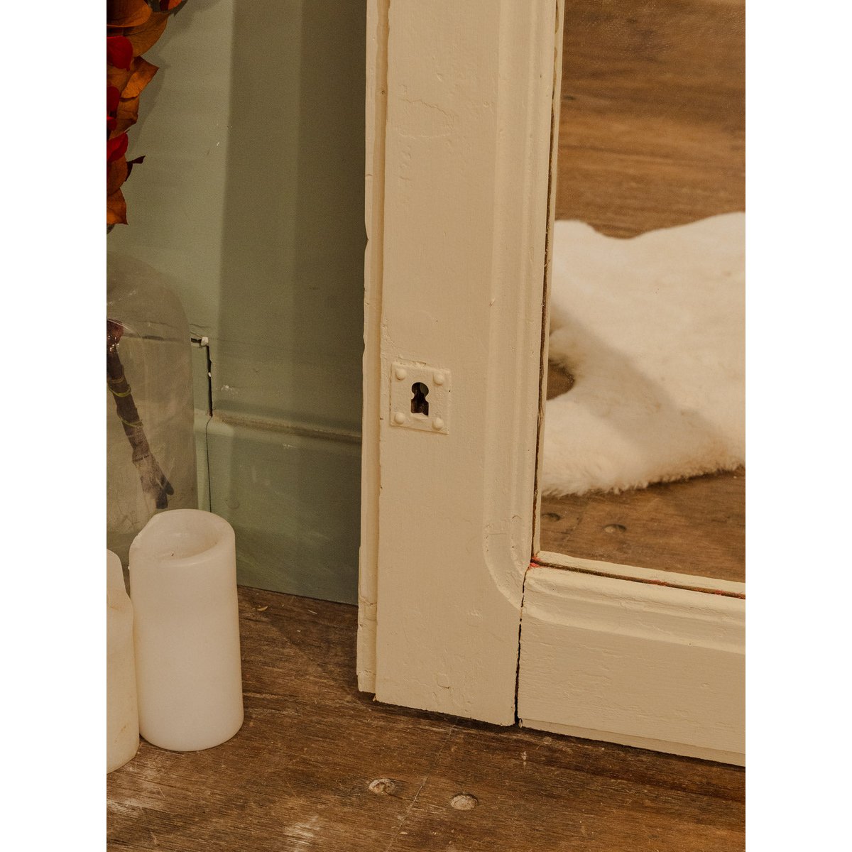 Miroir en bois Igor N°870 - Bon état beige, DEBONGOUT