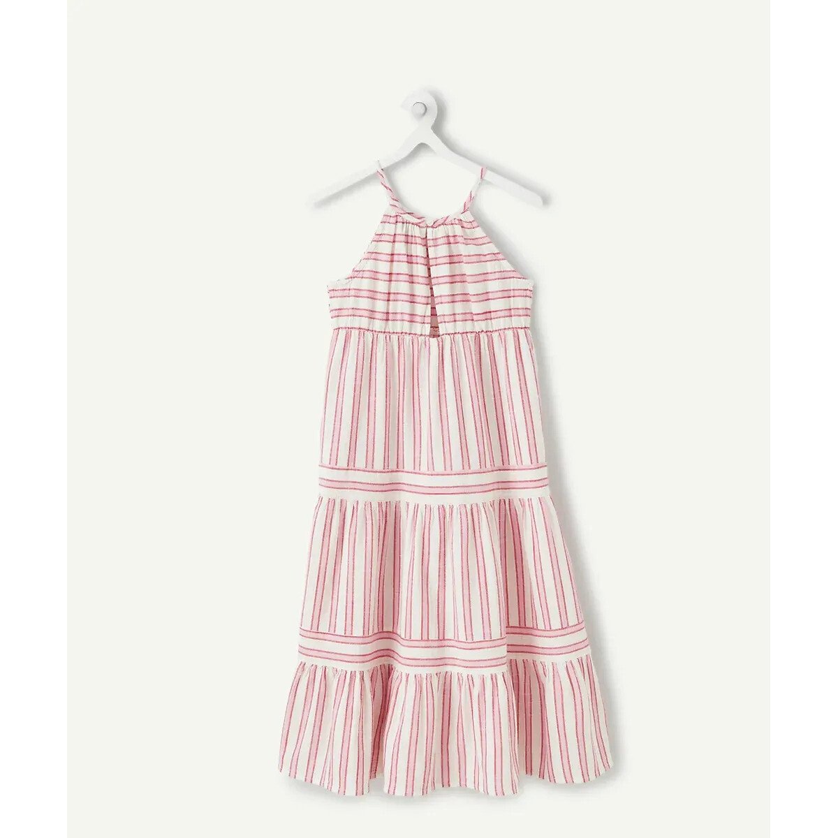 Robe longue rayée rayé rose/écru, TAPE A L'OEIL