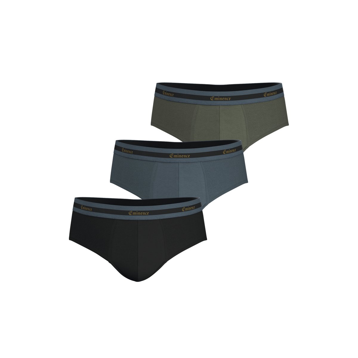 Slips, Lot de 3, EDITION LIMITEE NOEL noir-anthracite-kaki, EMINENCE