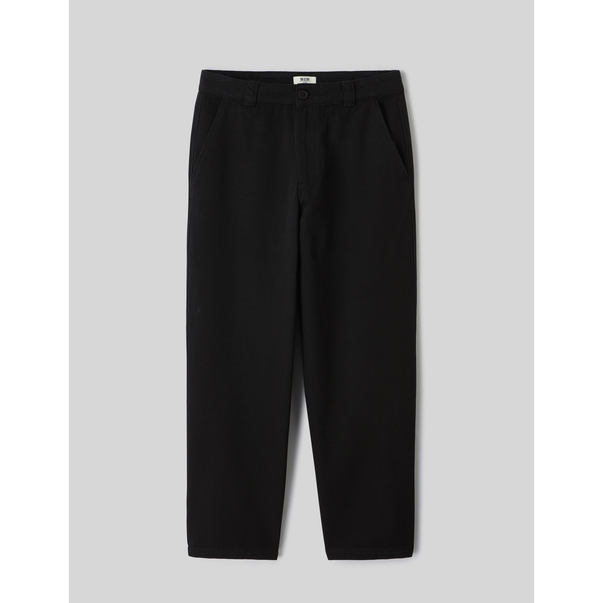 Pantalon chino twill large noir, BZB