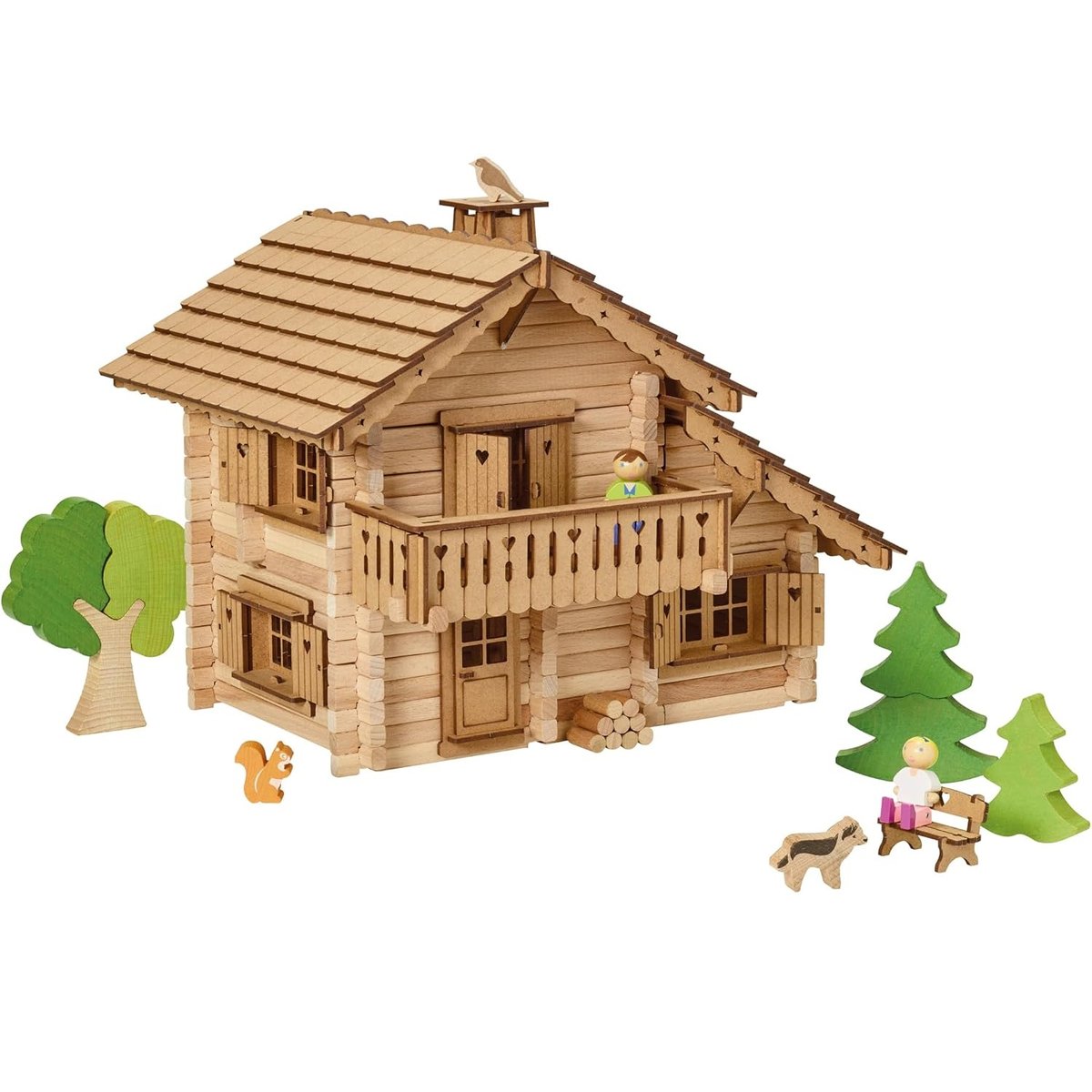 Coffret Chalet de montagne 310 pièces marron, JEUJURA