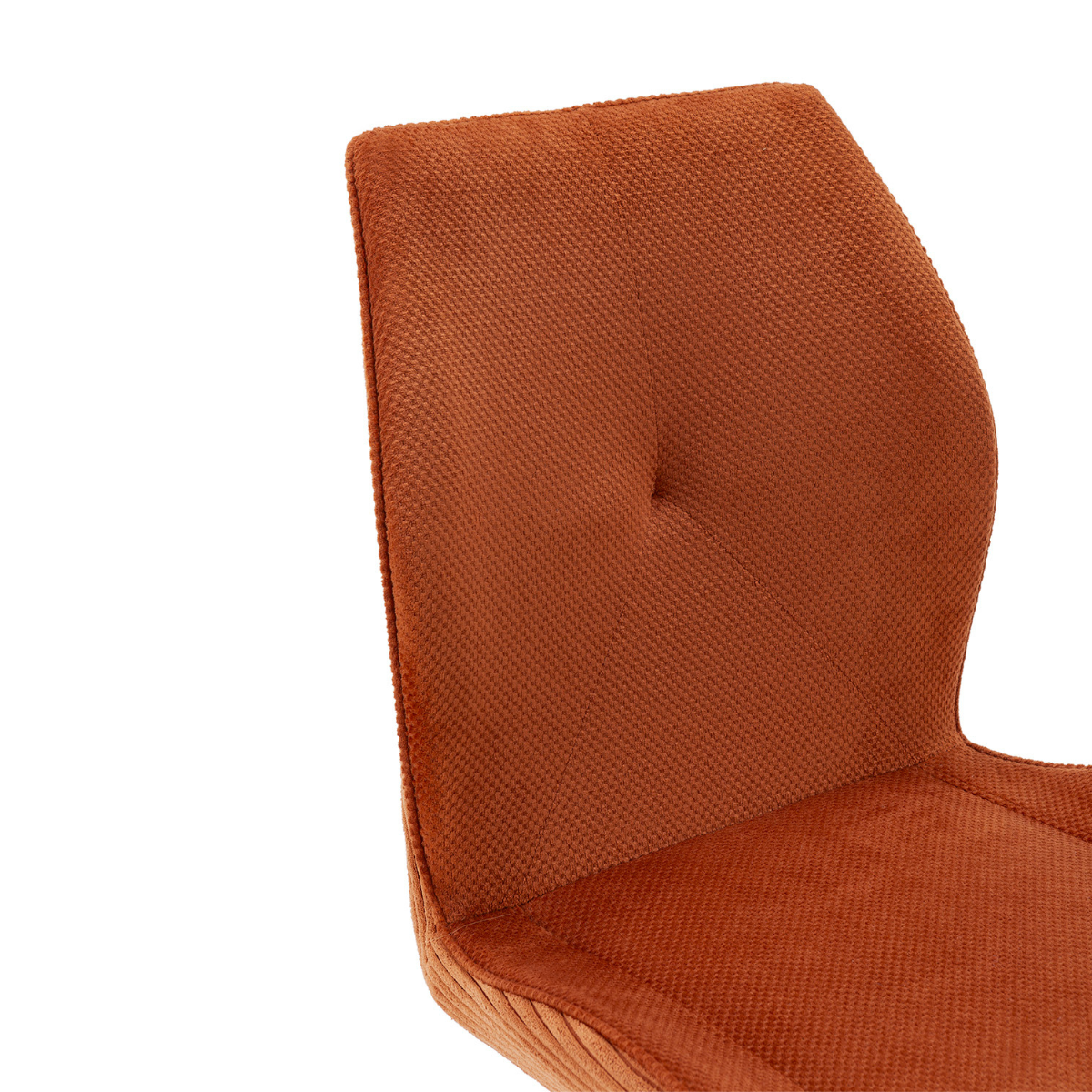 Lot de 2 chaises en tissu avec pieds en métal noir L45 cm - ADAYA orange, CALICOSY