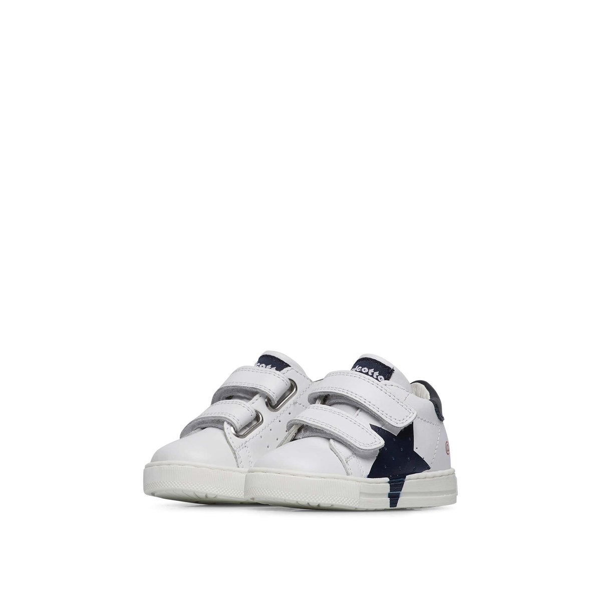 Sneakers en cuir avec étoile SALAZAR 3 VL blanc-bleu, FALCOTTO