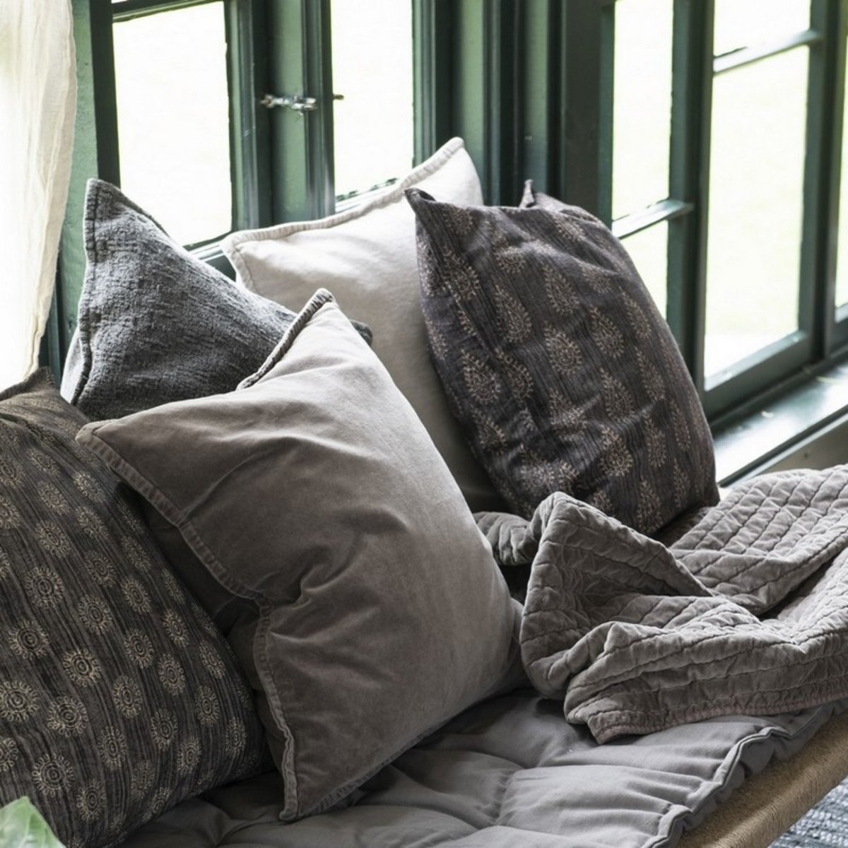 Housse de coussin velours brun, IB LAURSEN