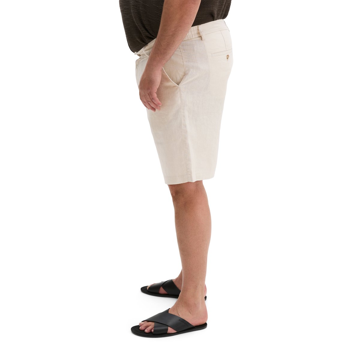 Short modèle Reso Jogger regular en pur lin gris clair, MARC O'POLO