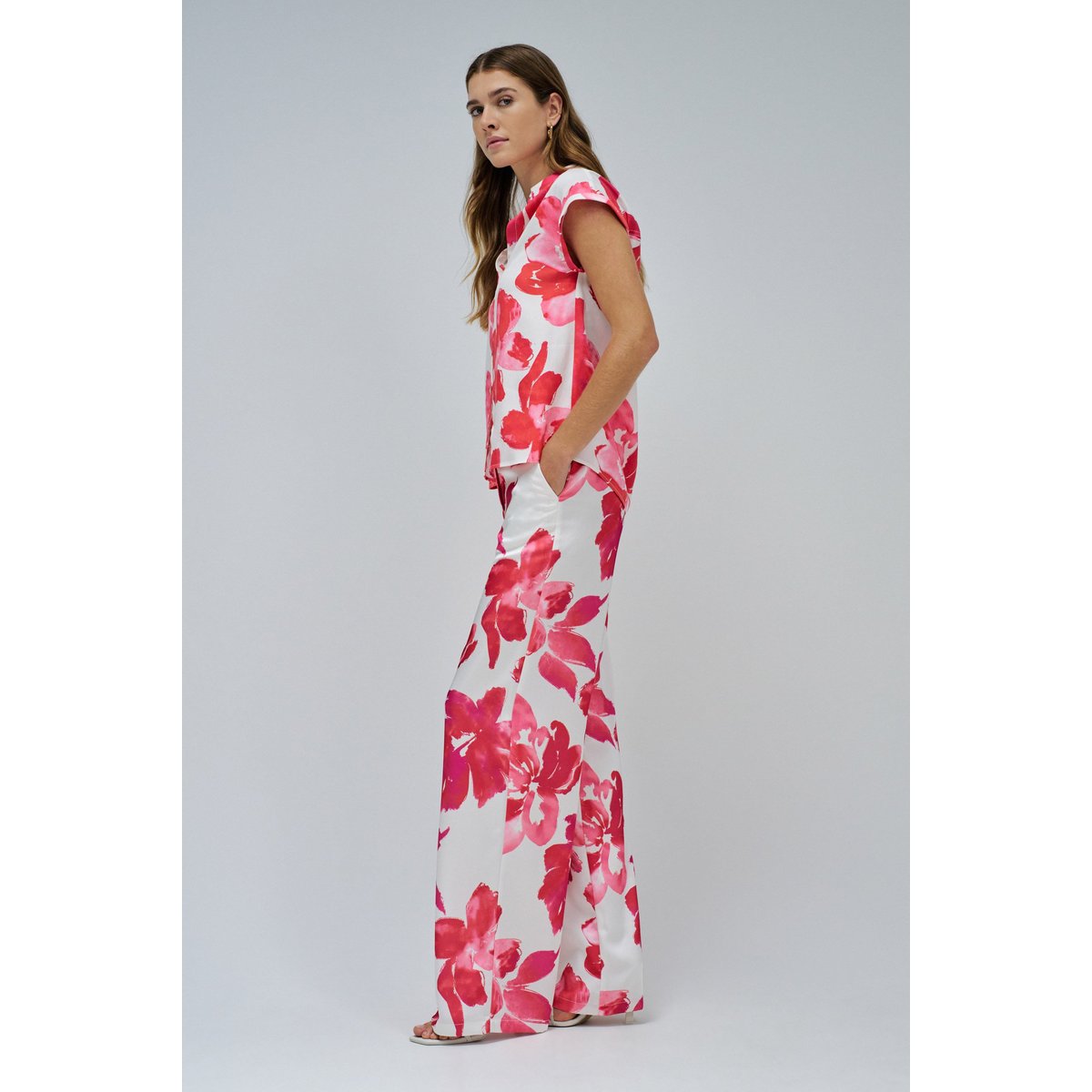 HAUT AVEC MOTIF FLORAL rouge, SALSA JEANS