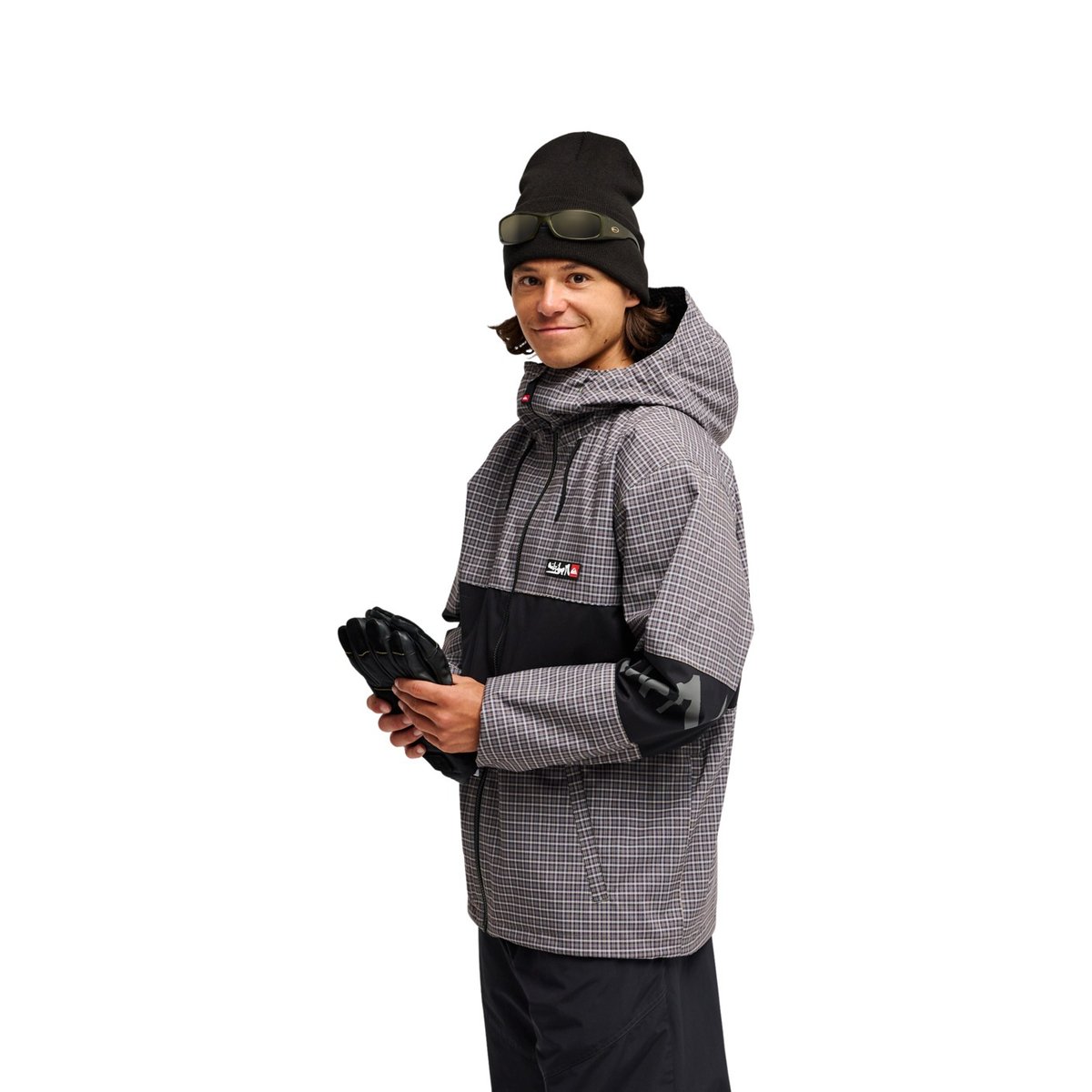 Veste de snow technique YOUNG GUNS HIGH IN THE HOOD 10K marron yg checker java, QUIKSILVER