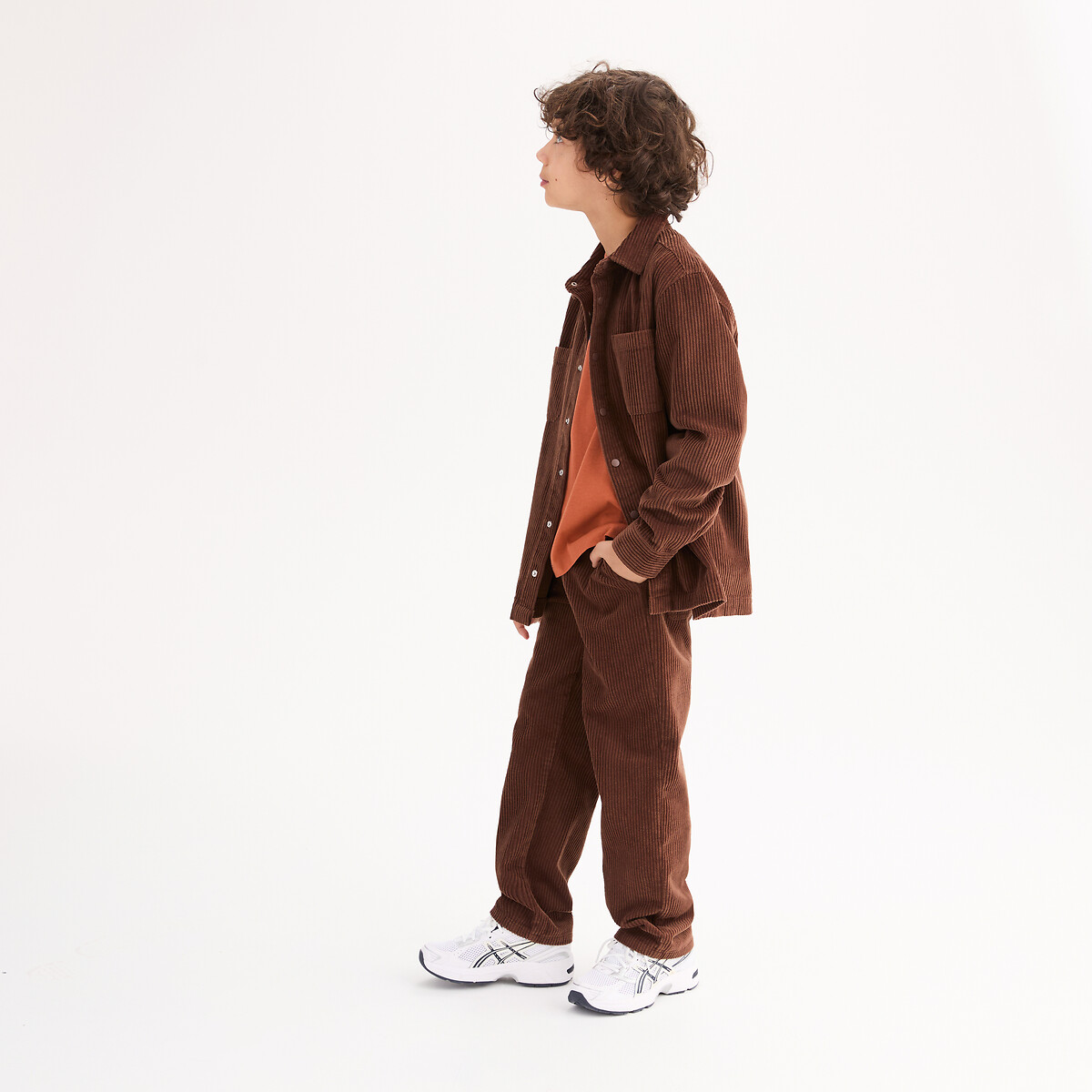 Pantalon droit en velours côtelé marron, LA REDOUTE COLLECTIONS