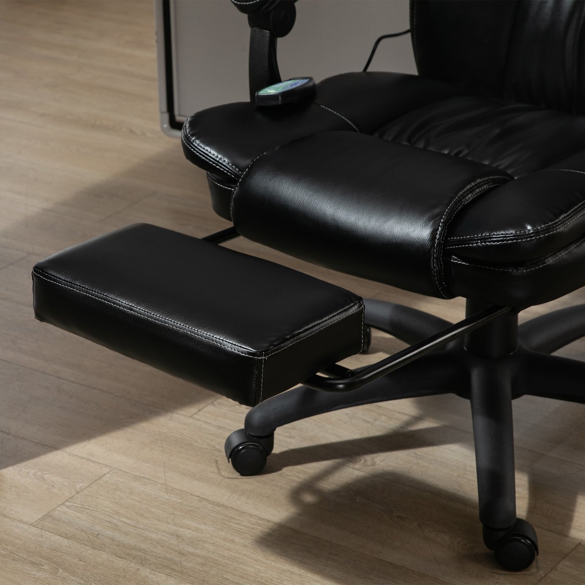 Fauteuil de bureau avec fonction massage noir, HOMCOM