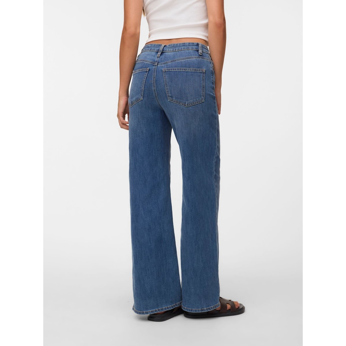 Jean À Coupe Large medium blue denim, VERO MODA