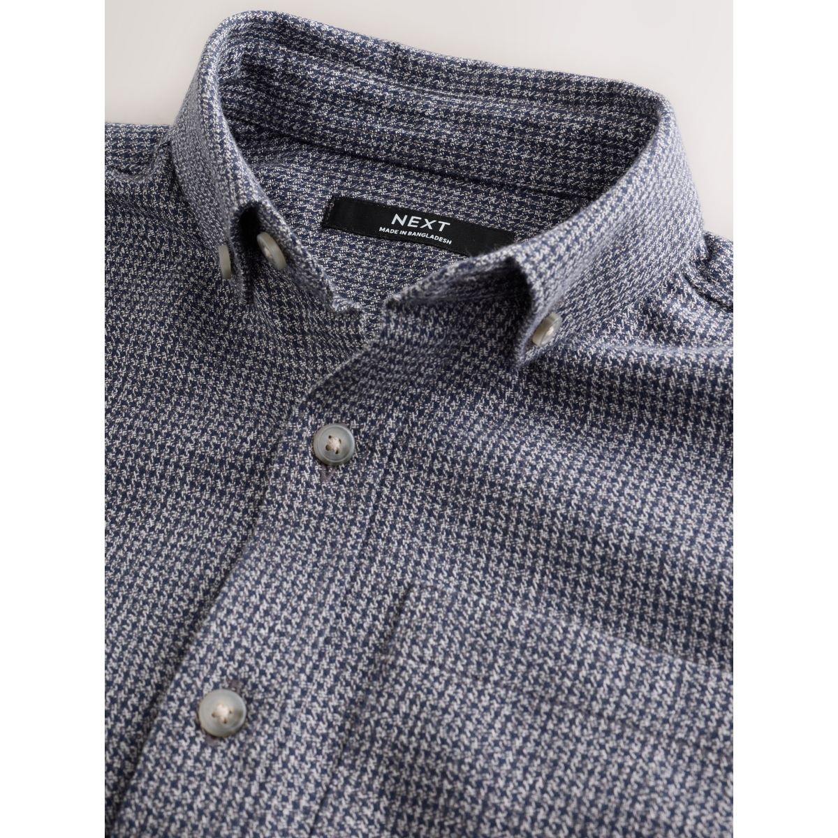 Chemise texturée à manches longues micro-vérin gris anthracite, NEXT