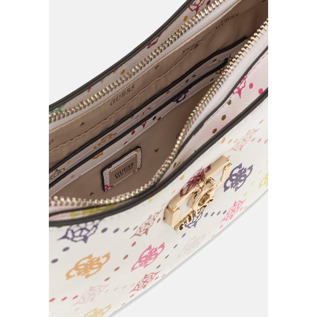 Emelie Logo Shoulder Bag fantaisie multicolore, GUESS