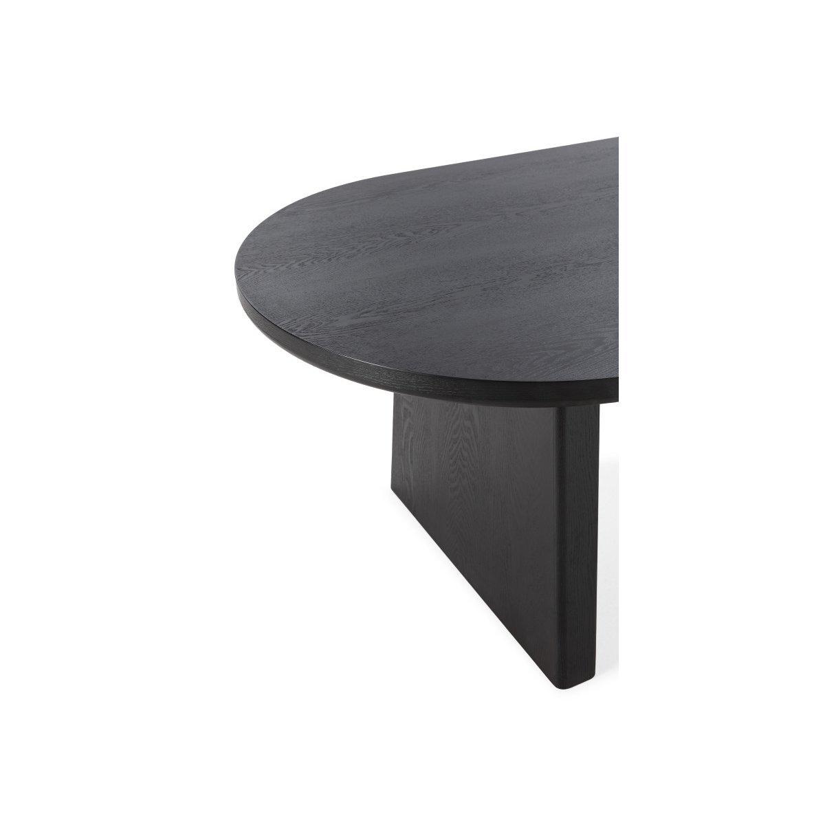 Table à manger ovale 220 cm PABLO placage noyer noir, BOBOCHIC