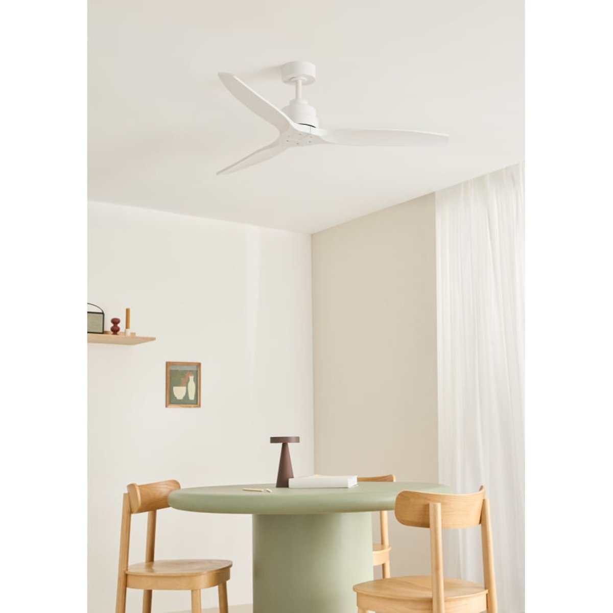 Ventilateur de plafond avec pales en ABS technique sans lumière avec Wi-Fi WIND STYLANCE blanc/blanc, CREATE