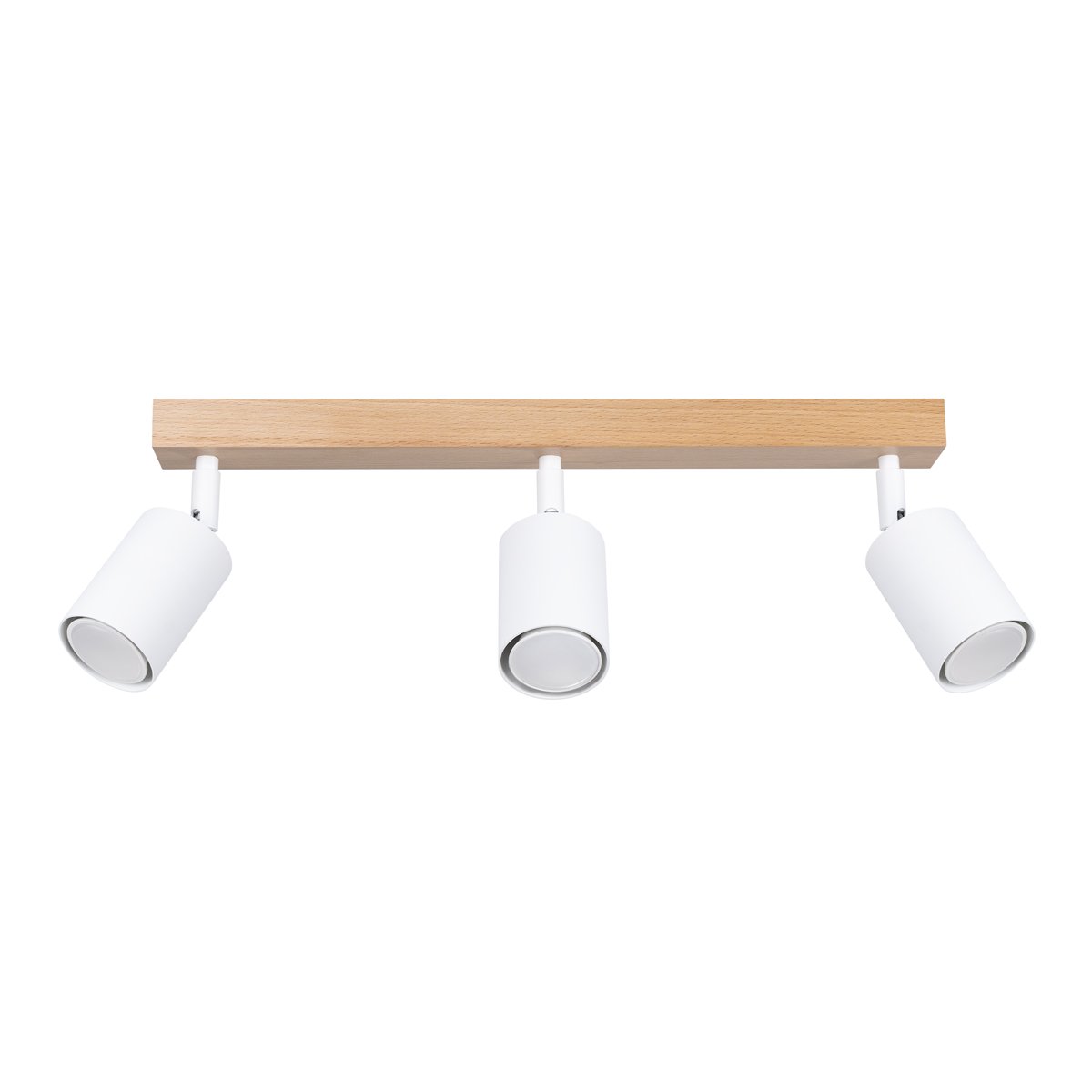 Plafonnier Acier Bois/Blanc GU10 3 Verdo Line marron, EDEN