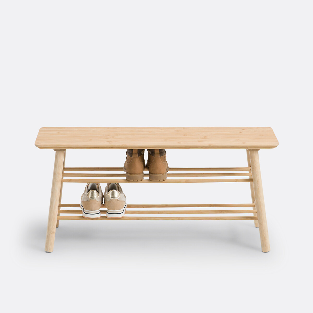 Banc d'entrée avec rangement chaussures, Ivo naturel, SO'HOME