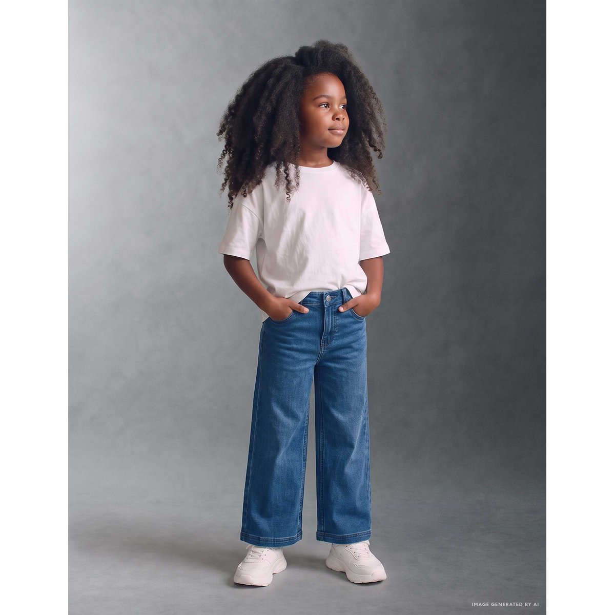 Jean à jambe large avec 4 poches bleu jean, ZIPPY