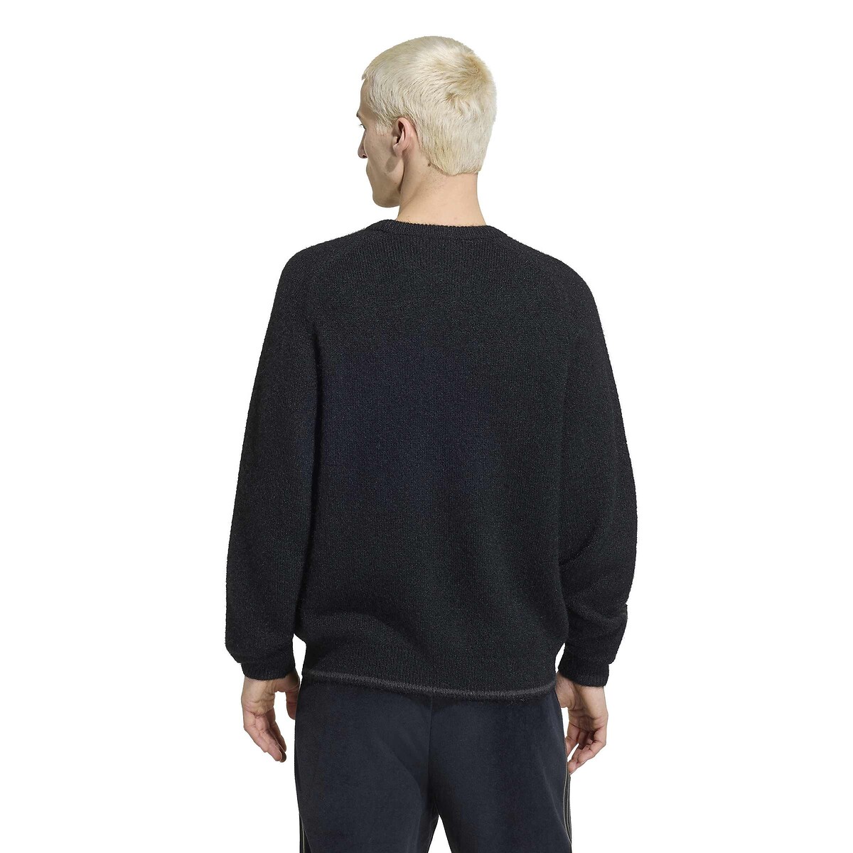 Pull col rond noir, adidas Originals