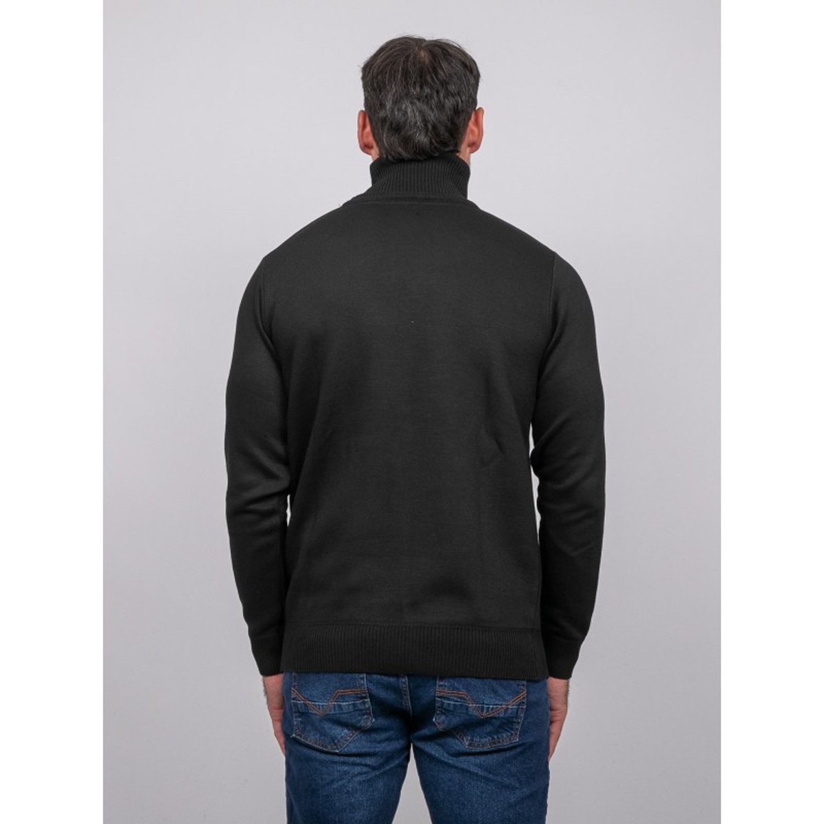 Pull Col Roulé Larlequin noir, RITCHIE