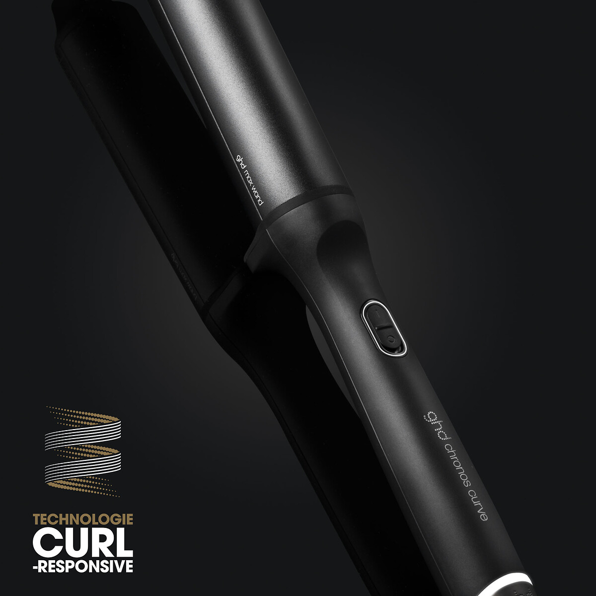 Krultang Chronos Curve Max antraciet grijs, GHD
