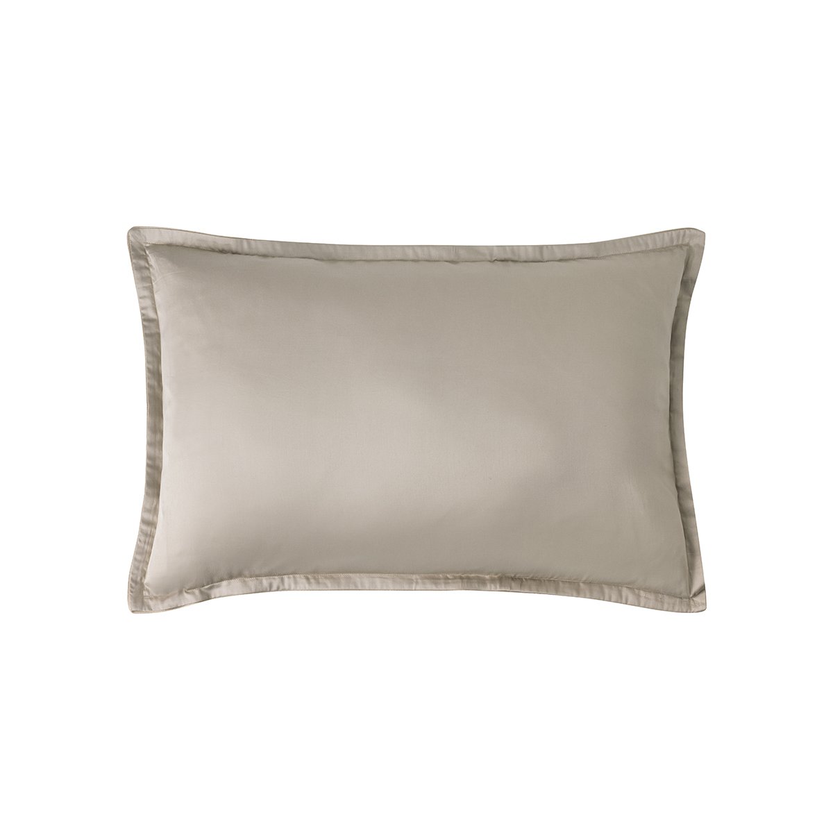 Taie d'oreiller imprimée en satin de coton bio, CUEILLETTE beige gazelle, ALEXANDRE TURPAULT