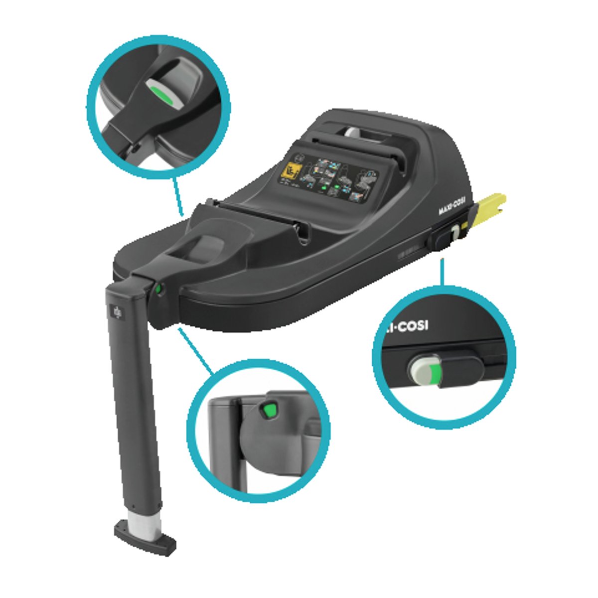 Maxi-Cosi CabrioFix i-Size + Embase, Siège Auto Bébé, 0 à 12 mois, 12 kg max., Siège Auto ISOFIX Léger (3,2 kg), Ultra-molletonné gris essentiel, MAXI COSI