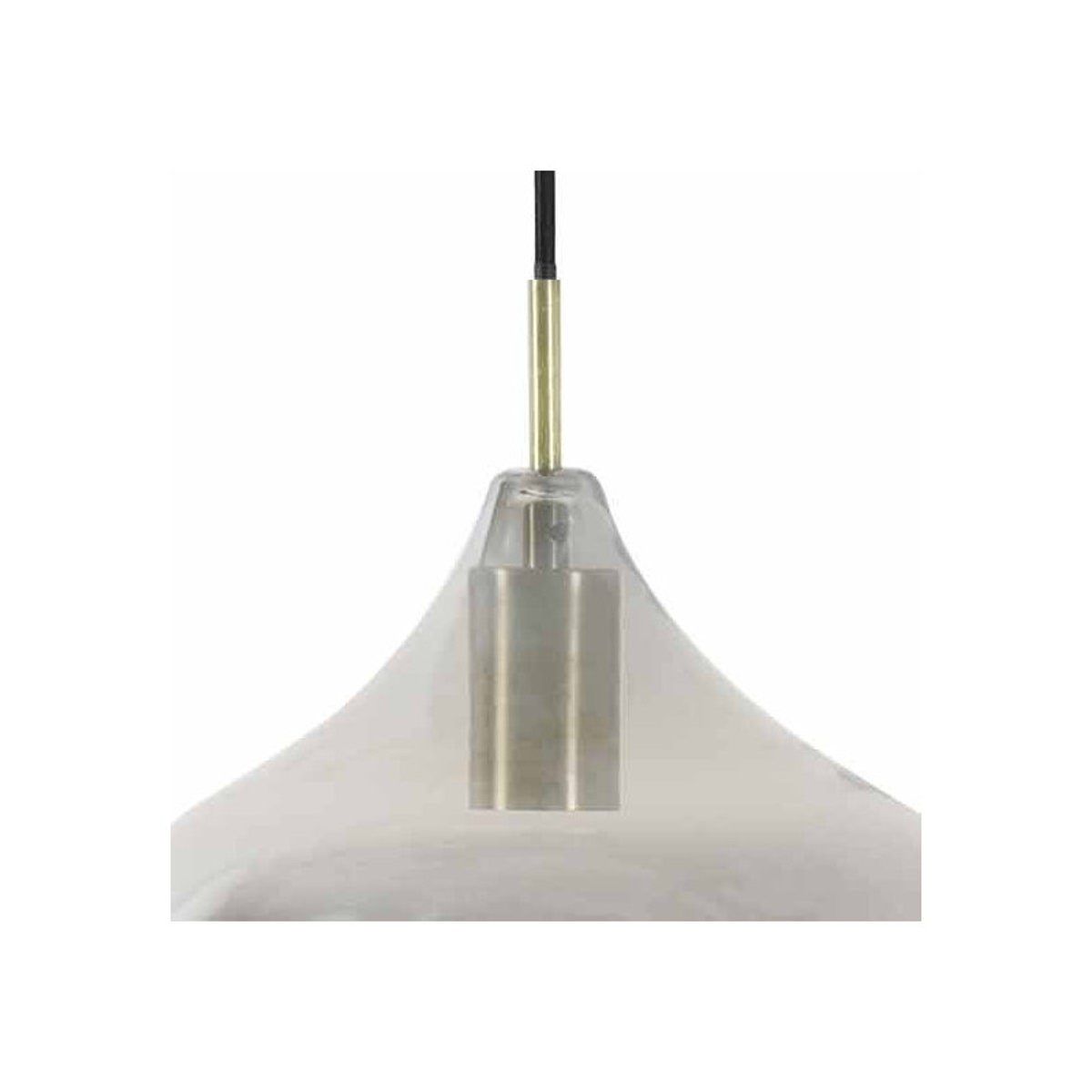 Suspension Karel Verre Fume Diamètre 27 Laiton laiton, MILLUMINE