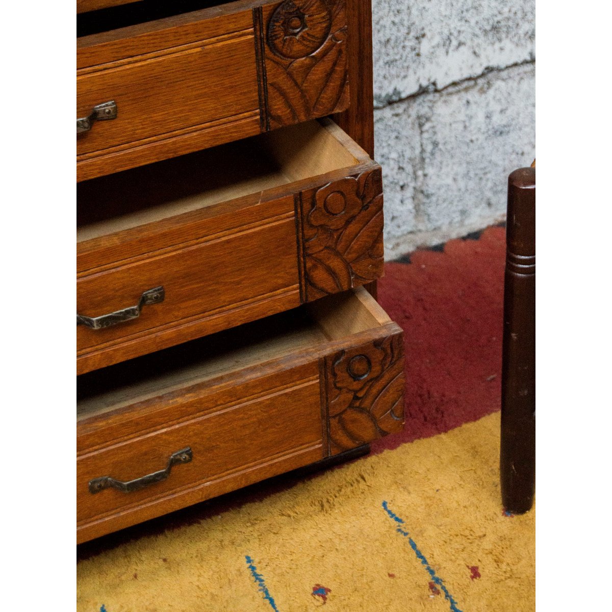 Commode Art déco en bois foncé Garance N°521 - Bon état bois foncé, DEBONGOUT
