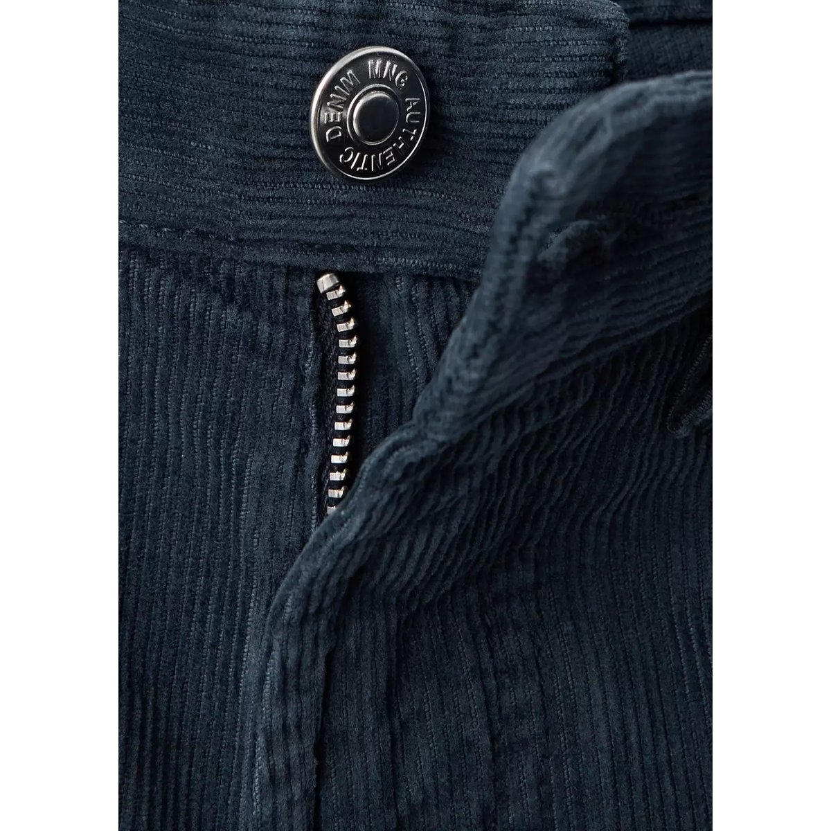 Jean droit en velours côtelé bleu marine, MANGO TEEN