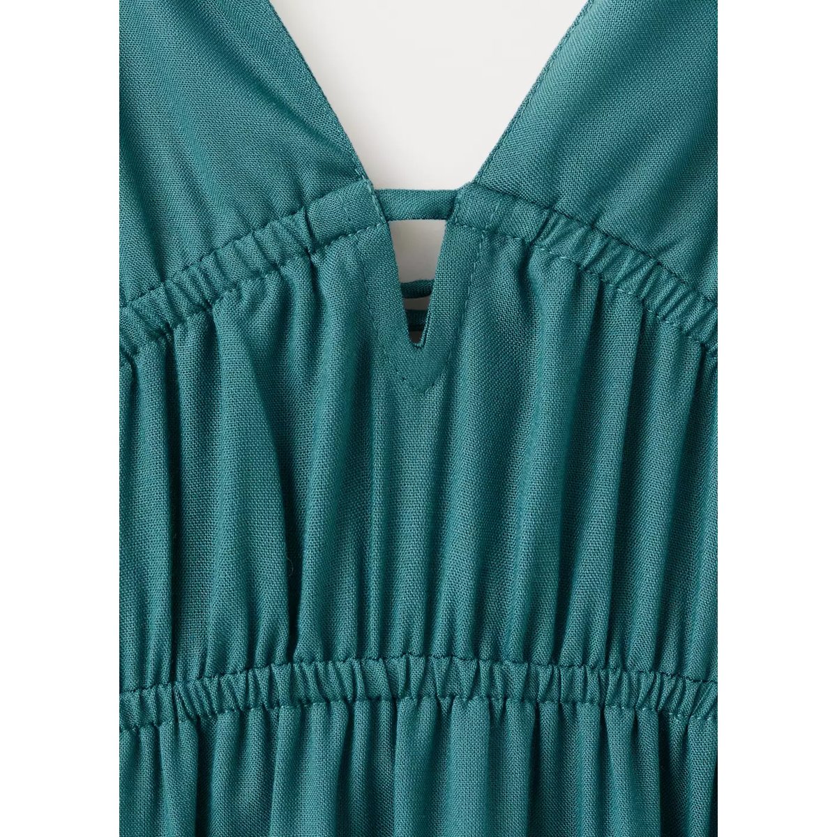Robe fluide avec empiècements bleu pétrole, MANGO TEEN