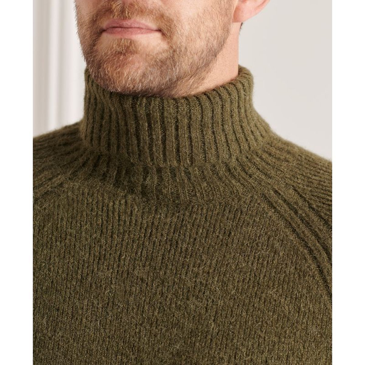 Pull épais à col roulé Studios vert mousse foncé, SUPERDRY