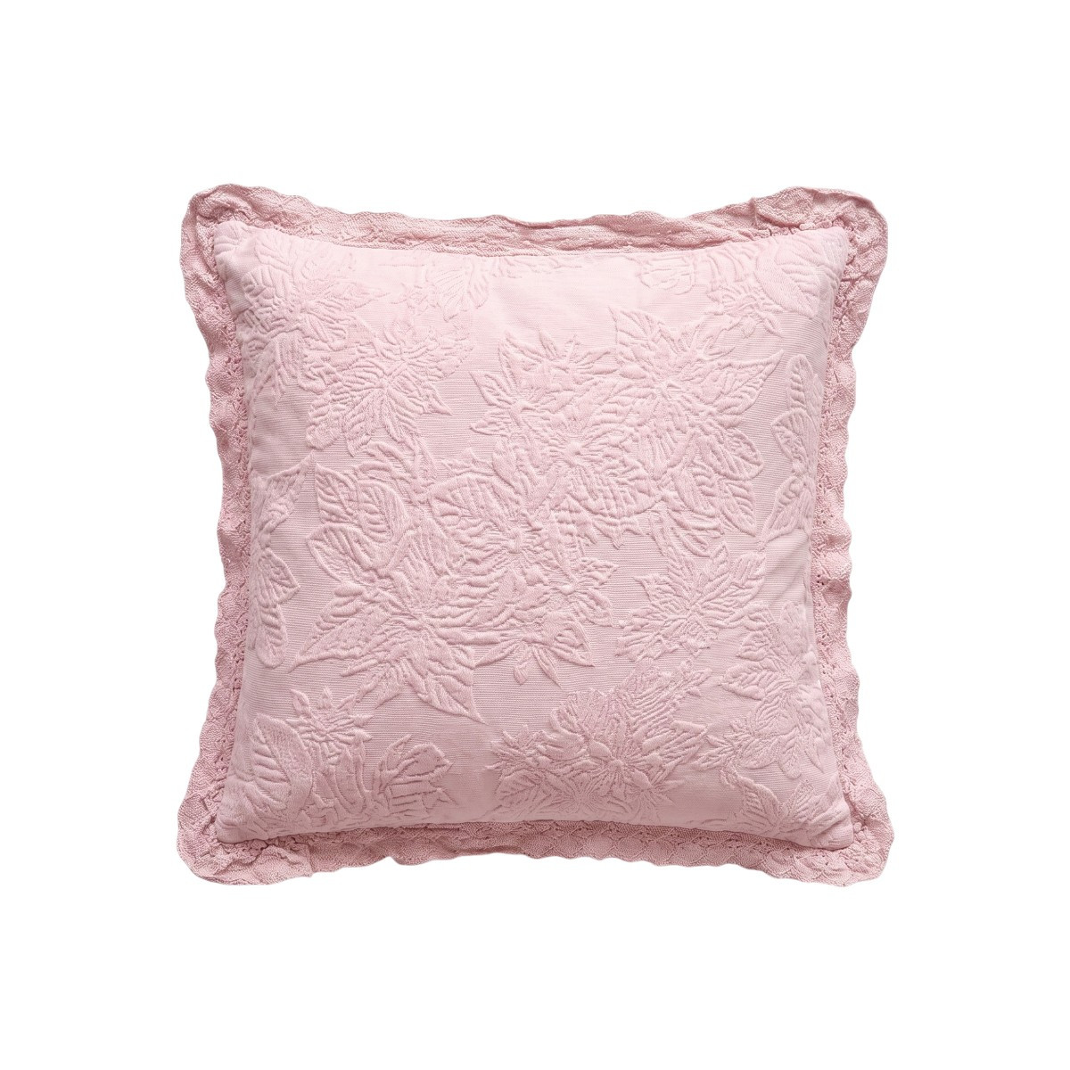 Taie D'oreiller Adèle – Coton Piqué Jacquard - ADELE rose, TRADITION DES VOSGES