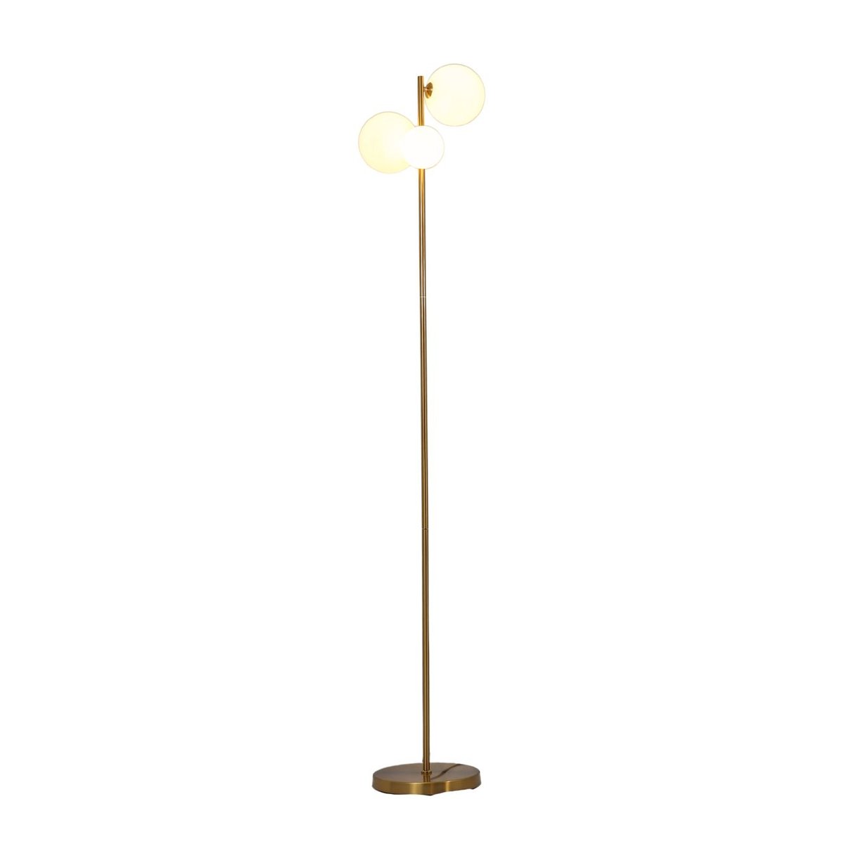 Lampadaire tendance laiton et verre - MELINDA laiton et blanc, KOSILUM