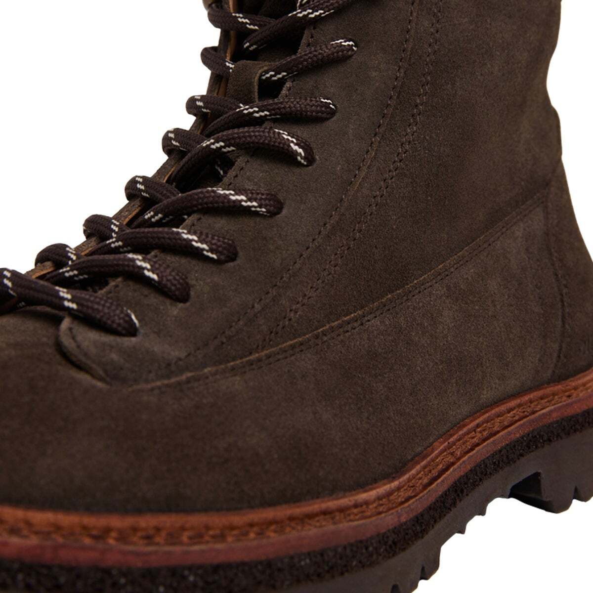 Bottes En Daim Avec Fermeture À Lacets brun foncé, PEPE JEANS